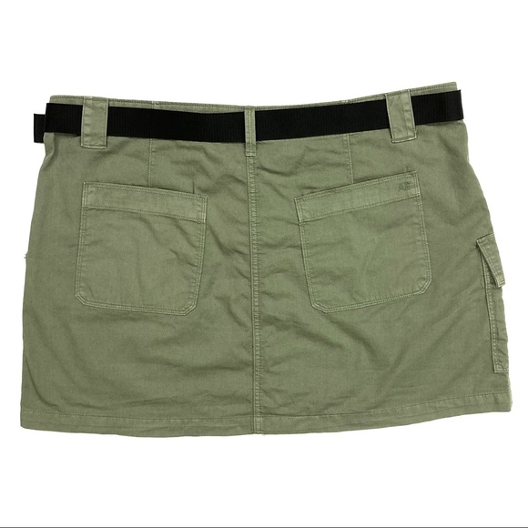 American Eagle A-Line Cargo Skirt High Rise Belted - Picture 5 of 9